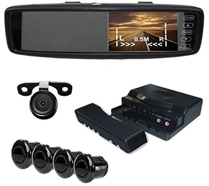 Car Parking Sensor and Camera With Monitor, Black