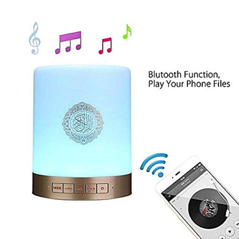 Crony Portable LED Bluetooth Quran Reciter Speaker, Crony SQ-112, Cream