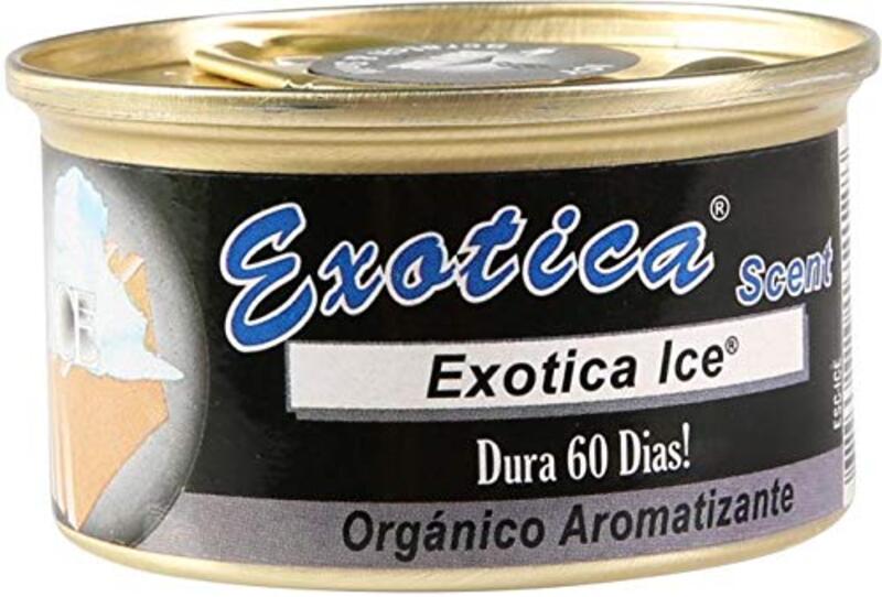 Exotica 3 Pieces Organic Ice Car Air Freshener, Black