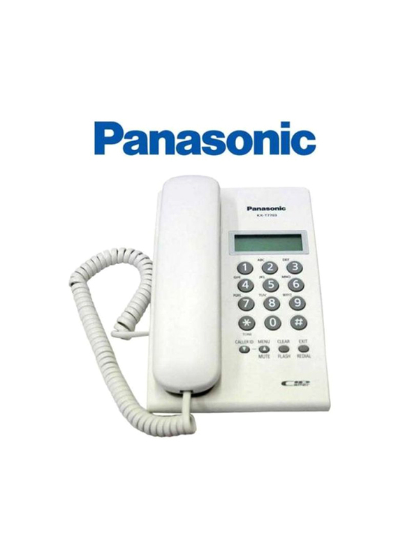 Panasonic KX-T7703 Analog Proprietary Telephone, White