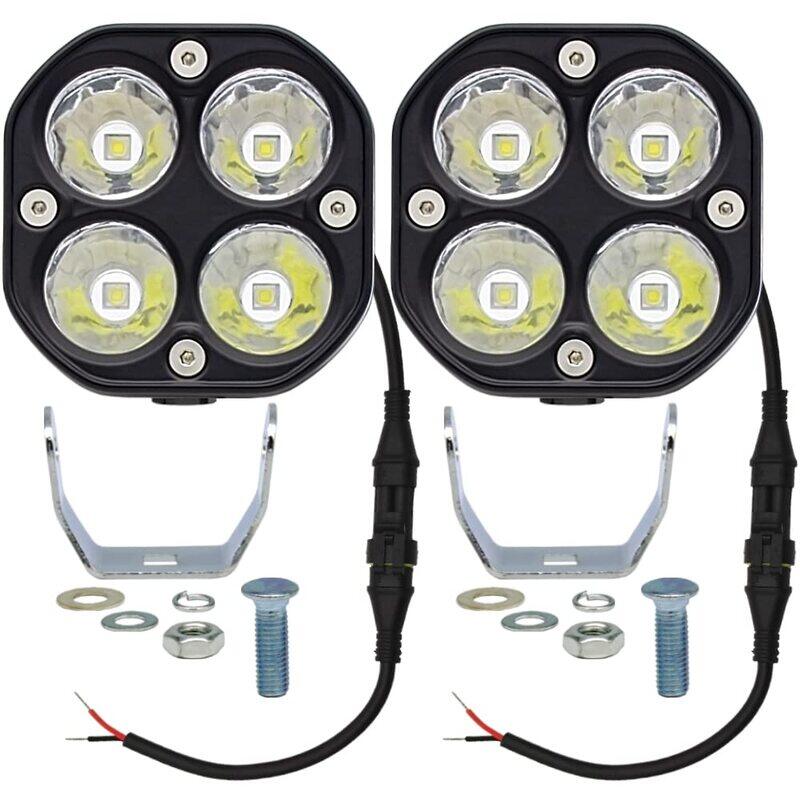 

3E 2-Piece LED Super Bright Waterproof Work Lights for Off Road Driving, 40W, 3-Inch
