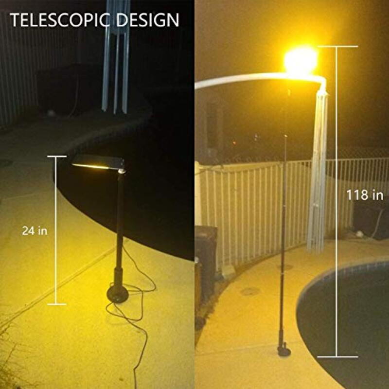 Conpex LED Work Light with Telescopic Fishing Rod, 10000 Lumen, White