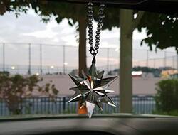 Crystal Star Necklace Car Hanging Ornament, Clear