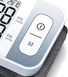 Beurer BC 28 Wrist Blood Pressure Monitor, White/Grey