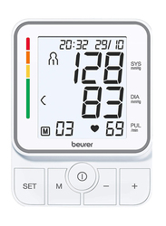 Beurer BM 51 Upper Arm Blood Pressure Monitor, White/Grey