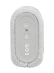 JBL GO 3 IP67 Waterproof Portable Wireless Speaker, White