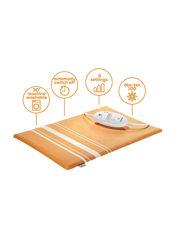 Beurer HK 35 Heating Pad, Orange/White