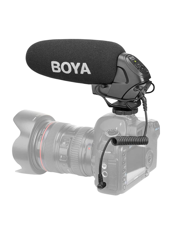 Boya BY-BM3031 DSLR On-Camera Super-Cardioid Shotgun Microphone for Canon Nikon Sony DSLR Cameras & Camcorder, Black