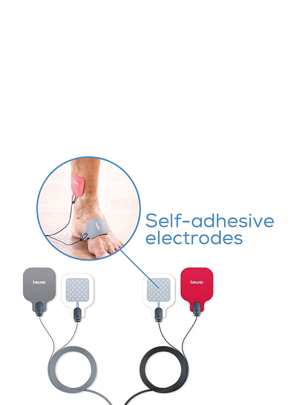 بيورير EM 59 وحدة رقمية للتحفيز الكهربائي للعصب عبر الجلد وللعضلات, أسود/أحمر