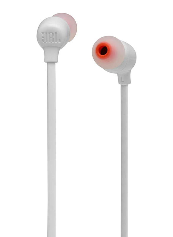 JBL Tune 125BT Pure Bass Wireless Neckband In-Ear Headphones with Mic, White