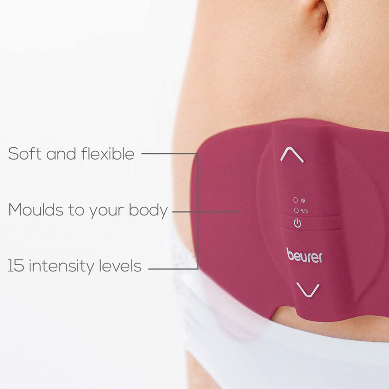 Beurer EM 50 Menstrual Relax Heat Tens Device, Dark Pink