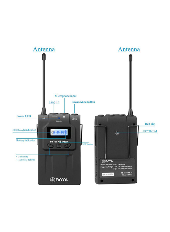 

Boya BY-WM4 PRO-K5 Wireless Microphone System for Android Devices, Black