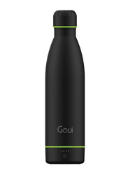 Goui Loch 420ml Double 18/8 Stainless Steel Bottle with 6000mAh Power Bank & Wireless Charger, Black