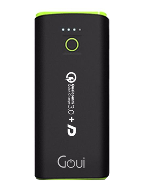 Goui 7000mAh Lapu PD Fast Charging Power Bank with Micro USB & Type-C Input, Black