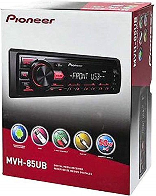 Pioneer MVH-85UB Digital Media Car Stereo Receiver with USB, Auxiliary MP3 Playback Mixtrax & Media App Control, Black