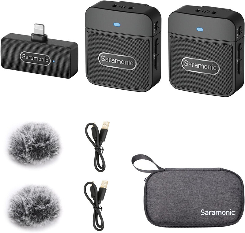 

Saramonic Blink100 B4 Wireless Lavalier Microphones for Apple iPhone iPad, Black