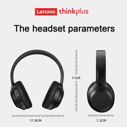 Lenovo TH10 One Size Thinkplus Wireless Bluetooth Over-Ear Headphone, White