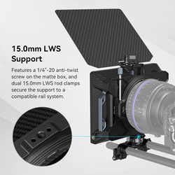 SmallRig 95mm Matte Box VND Kit of Star-Trail Series, Lightweight Multifunctional Modular VND Filter Kit for DSLR Mirrorless Cameras, 3645, Black