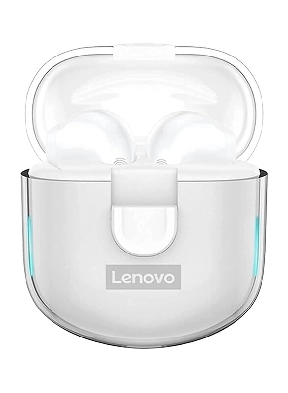 

Lenovo Thinkplus True Wireless Bluetooth 5.0 In-Ear Earbuds with Built-in Microphone and Charging Case, lP12, White