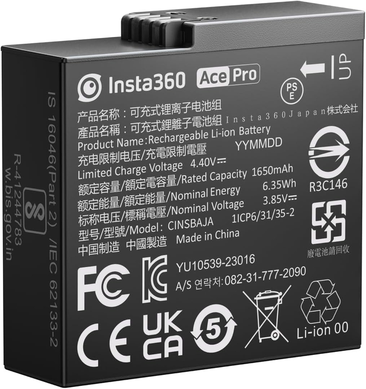 Insta360 Ace Pro Battery, Black