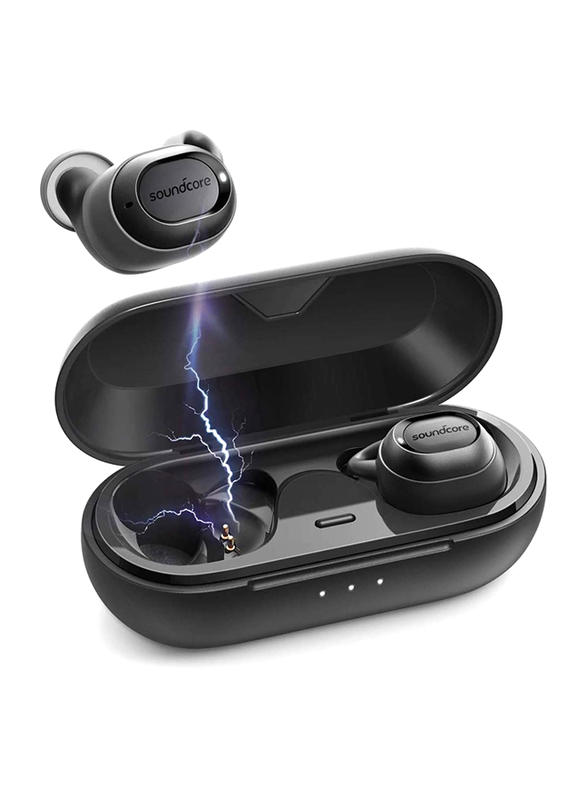 Anker Binaural Wireless Bluetooth In-Ear Headphones with Microphone, A3901011, Black