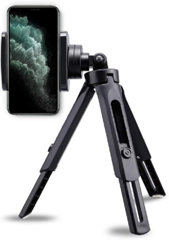 

Lends Mini Tripod Bracket Rotatable Phone Holder, Black