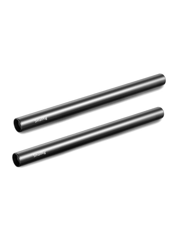 SmallRig 15mm Aluminum Alloy Rod M12-30cm, 1053, 2 Pieces, Black