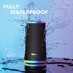 Anker Soundcore Flare 2 IPX7 Waterproof Bluetooth Speaker, A3165011, Black
