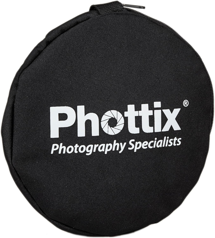Phottix 120cm 5-in-1 Premium Reflector with Handles, Black