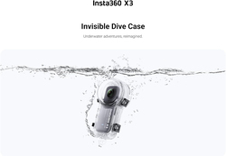 Insta360 X3 Invisible Dive Case with Waterproof Up to 50m, Clear