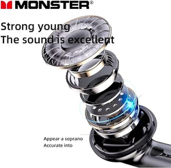 Monster Airmars Wireless ENC Gaming Headphones, XKT08, Black