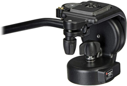 Manfrotto Micro Fluid Head with 200PL 14 RC2 Rapid Connector Plate for Camera, 128RC, Black