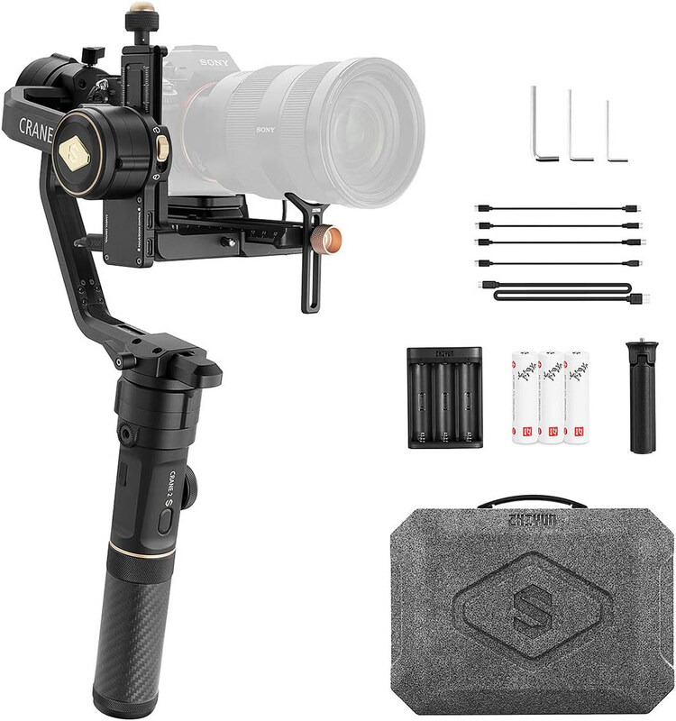 

Generic Zhiyun Crane 2S 3-Axis Handheld Gimbal Stabilizer for DSLR Cameras, Black