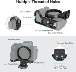 SmallRig Rotatable Horizontal-to-Vertical Mount Plate Kit for Sony A7R IV, V, A7 IV & A7S III, 4148, Black