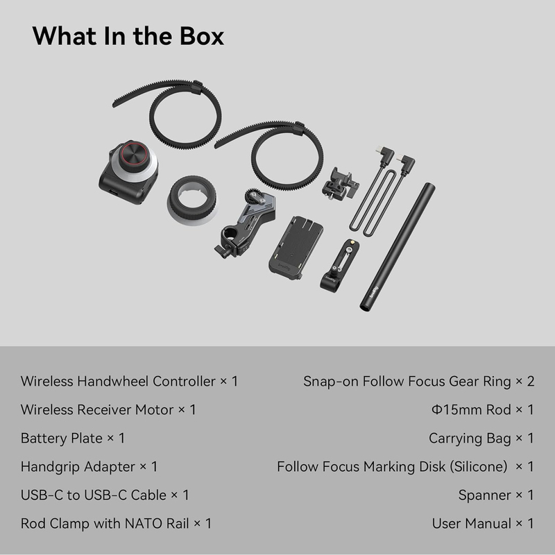 SmallRig MagicFIZ Wireless Follow Focus Basic Kit for Camera, Black
