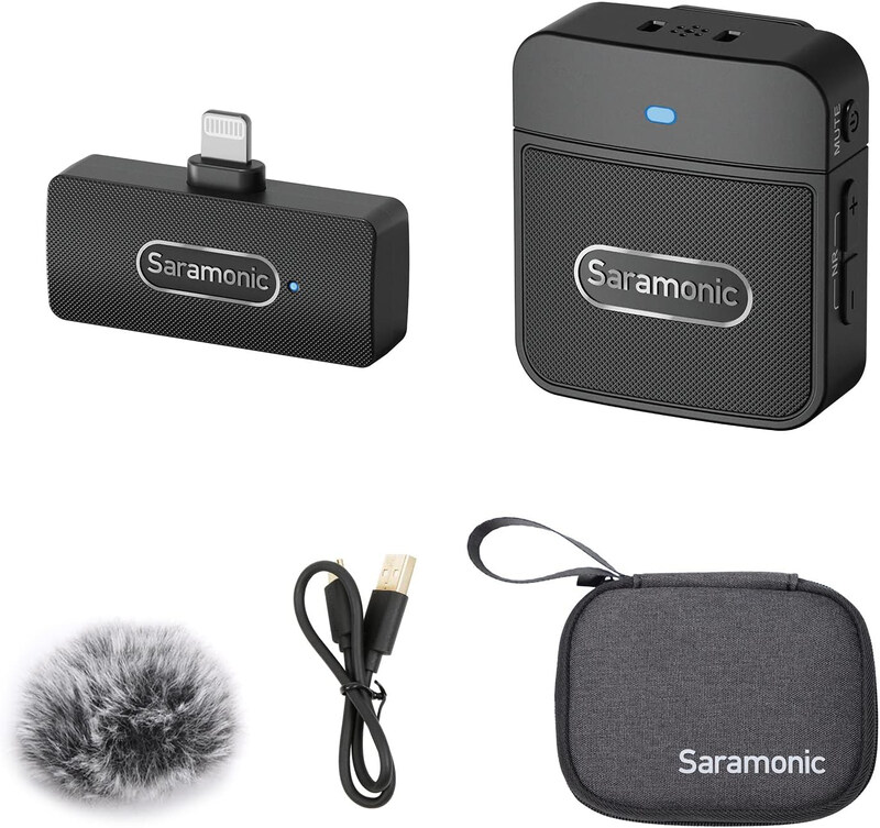 

Saramonic Blink100 B3 Wireless Lavalier Microphones for Apple iPhone iPad, Black