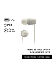 Sony WI-C100 Wireless/Bluetooth In-Ear Headphone with Mic, Beige