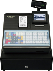 Sharp Cash Register with Silicone Rubber Keyboard, Black