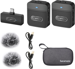Saramonic Blink100 B6 Wireless Lavalier Lapel Microphone for Smartphone, Black