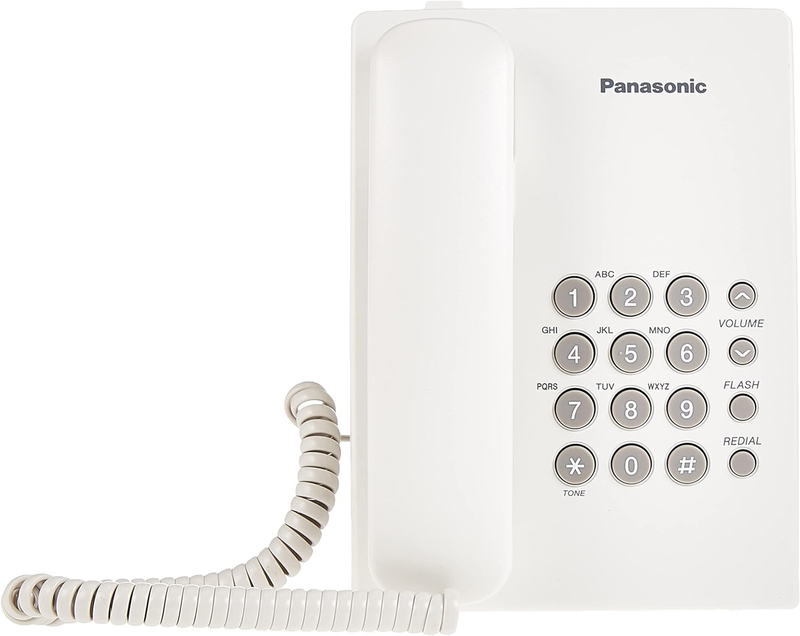 Panasonic Corded Telephone, Kx-Ts500, White