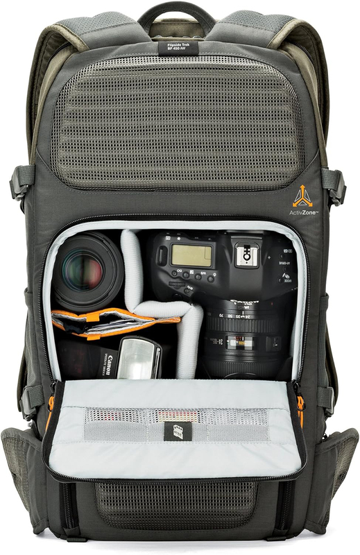 Lowepro Flipside Trek Bp 450 Aw Camera Backpack, Grey/Dark Green