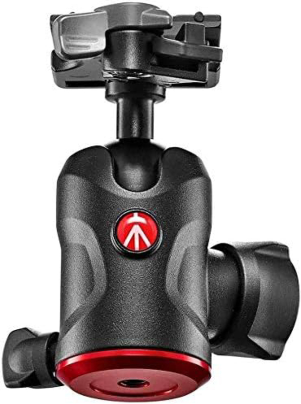 Manfrotto 496 Ball Head with 200PL-PRO Quick Release Plat for Camera, Black