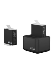GoPro Dual Charger with Enduro Batteries for GoPro Hero11 Black/Hero10 Black/Hero9 Black, 2 Pieces, Black