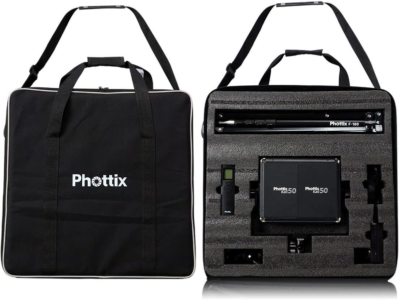 Phottix Kali50 Studio LED Twin Kit Set, Black