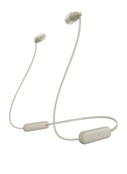 Sony WI-C100 Wireless/Bluetooth In-Ear Headphone with Mic, Beige