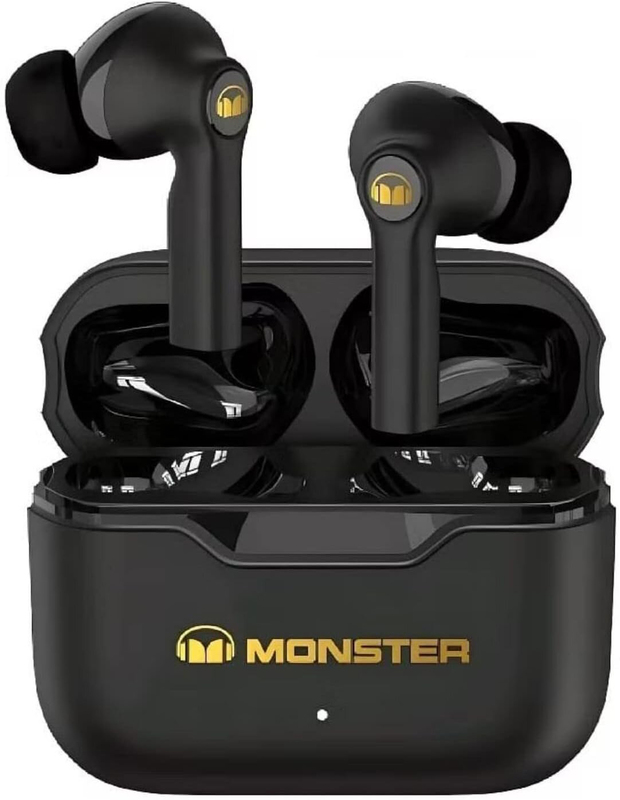 Monster Wireless Headphones Dual Modes for Music & Gaming, XKT02, Black