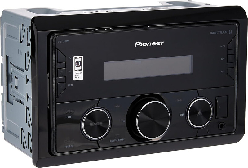 

Pioneer MVH-S425B Digital Media Receiver with Dual Bluetooth, Spotify, Advanced Smartphone connectivity & Siri Eyes Free, Black