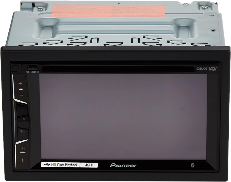 Pioneer In-Dash Double-DIN DVD Multimedia AV Receiver with 6.2 Inch Touchscreen Display USB Device, AVH-Z2250BT, Black