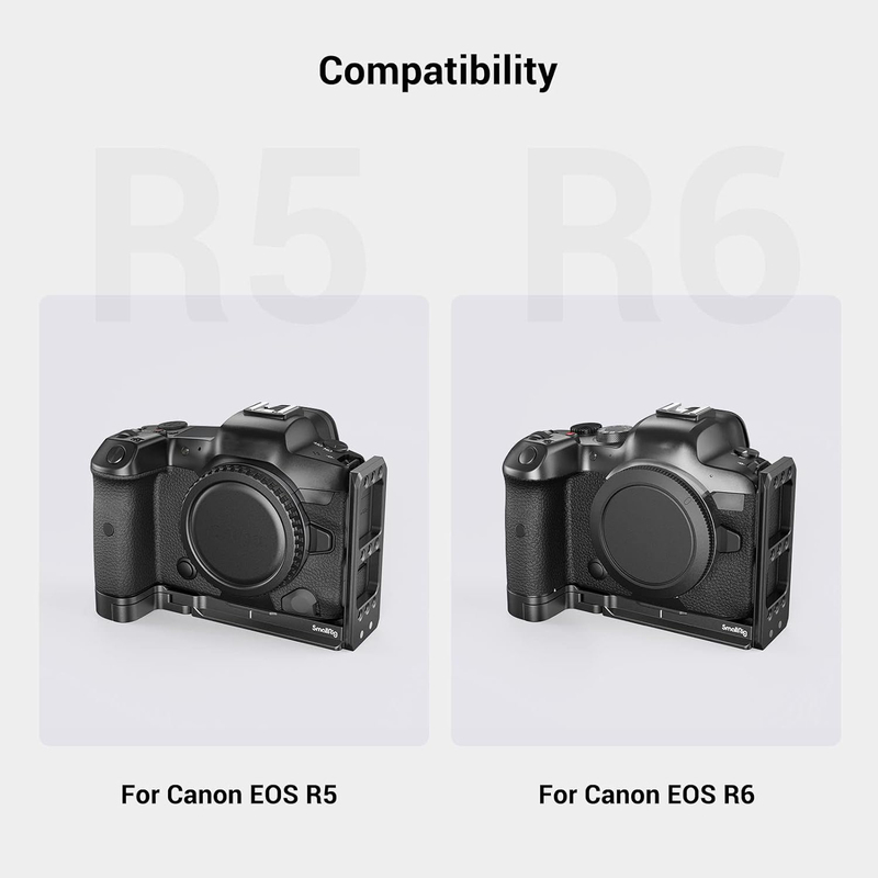 SmallRig Quick Release L-Bracket for Canon R5/R6/R6 Mark II, Black