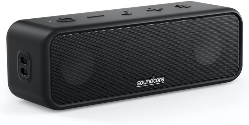 Anker Soundcore 3 IPX7 Waterproof Bluetooth Speaker with Stereo Sound, A3117011, Black